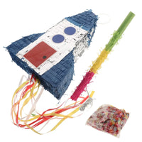 Rocket Piñata Birthday Party Decorations Kids Games Space Theme Party Supplies Fillable Pinata Toys Science Party Balloons Good Vibrations
