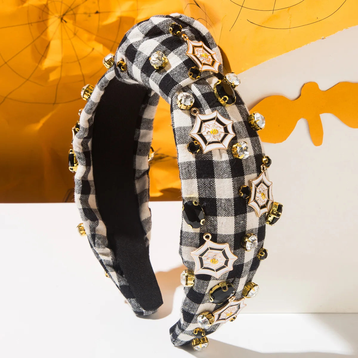 New Halloween Diamond Pearl Pumpkin Ghost Face Skeleton Headband Women's Holiday Hair Accessories Good Vibrations