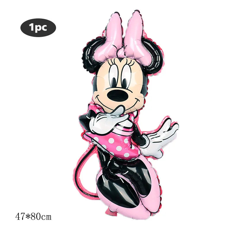 Disney Pink Minnie Mouse One Year Old Birthday Party Supplies Cup Plate Kids Girl Birthday Party Decor Disposable Tableware Set Good Vibrations