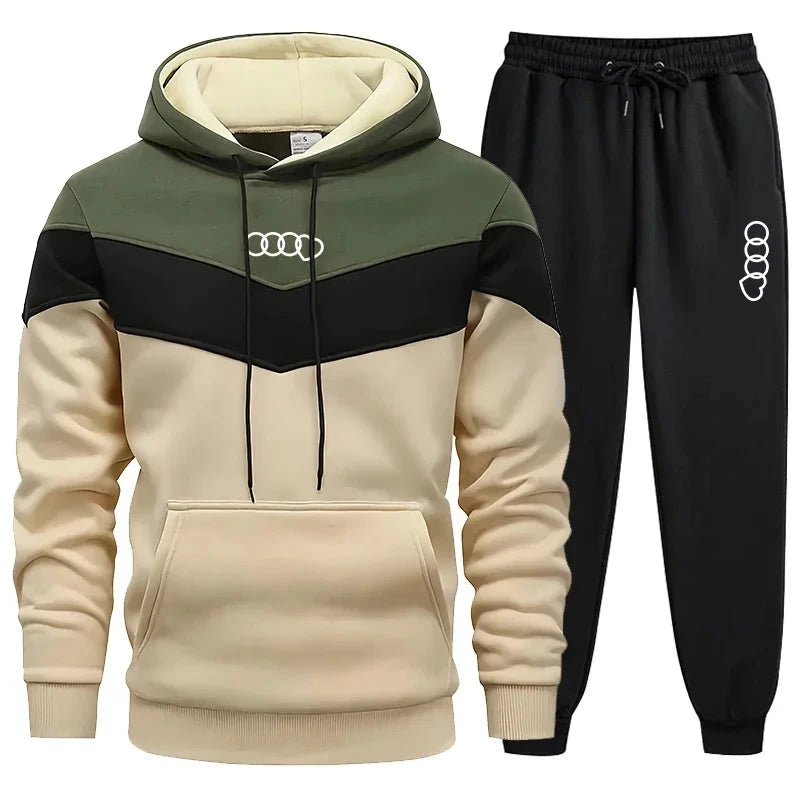 Men's Clothing Casual Sweatshirt Suit Sweatshirts for Men Daily Tricolor Hoodies Hot High Quality 2024 Sports Tracksuit Jogging Good Vibrations