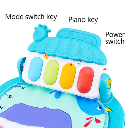 Baby Fitness Stand Music Play Gym Activity Toys Newborn Piano Crawling Blanket Pedal Game Pad Early Education 0-36 Months Gifts Good Vibrations