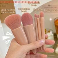 5pcs Travel Size Makeup Brushes Set Mini Makeup Brushes, Small Complete Function Cosmetic Brushes Kit With Case And Mirror Perfe Good Vibrations
