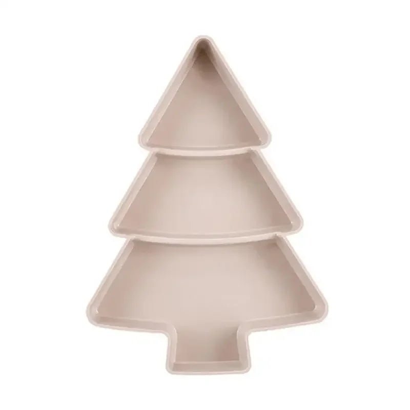 Christmas Tree Shape Living Room Candy Snacks Nuts Seeds Dry Fruits Plastic Plate Dishes Bowl Breakfast Plates Tray Tableware Good Vibrations