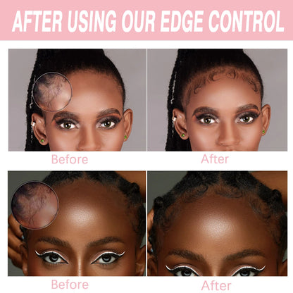 Women and Kid 30g Edge Control Gel Long Lasting Hold Control Wax Natural Finishing Anti-frizz Hair Wax Smoothing Styling Pomade Good Vibrations