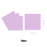 New purple party disposable tableware, baby shower, wedding party decoration, children's adult birthday party event celebration Good Vibrations