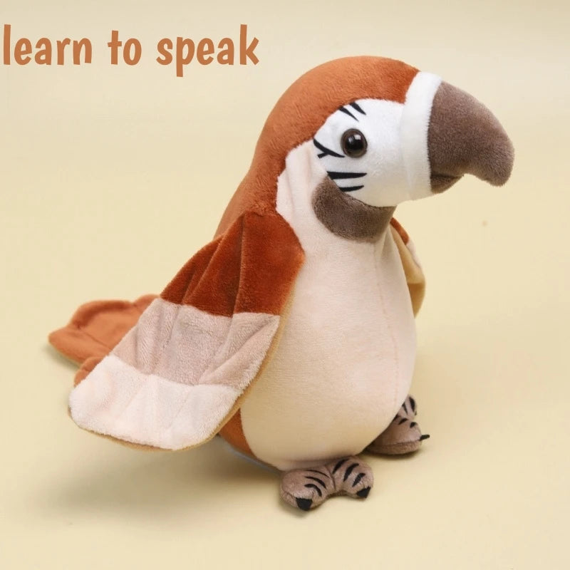 Talking Parrot Toy Interactive Stuffed Animal Plush Toy for Kids Record Parrot Repeat What You Say Funny Bird Toy Children Gift Good Vibrations