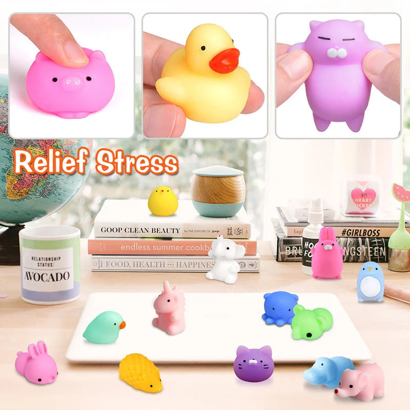 15PCS Kawaii Squishies Mochi Anima Squishy Toys For Kids Antistress Ball Squeeze Party Favors Stress Relief Toys For Birthday Good Vibrations