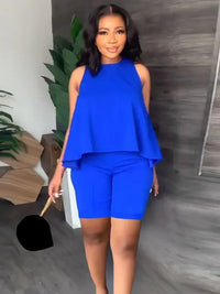 GUWU Flare Loose Tank Top and Shorts Suit  Fashion Women's Set Summer Street Sweatsuit Two 2 Piece Set Outfit Tracksuit Good Vibrations