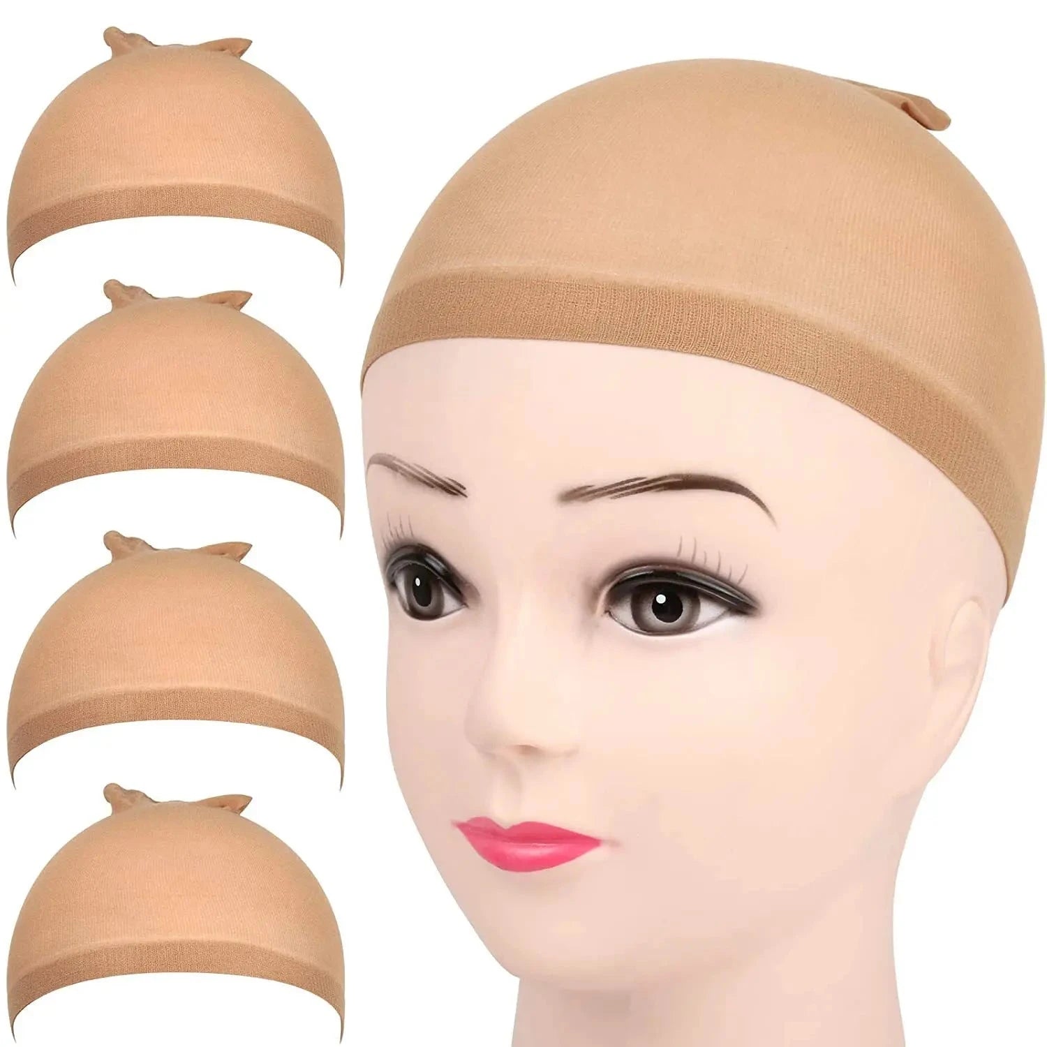 Wig Cap 4PCS Nylon Wig Caps Black Nude Wig Caps for Women Stocking Wig Caps for Halloween Cosplay for Women Men Kids Daily Use Good Vibrations