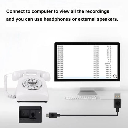 White Voice Recording Audio Guest Book – Guest Book Phone for Weddings, Bridal Showers, Anniversaries,Unique Wedding Gift Good Vibrations