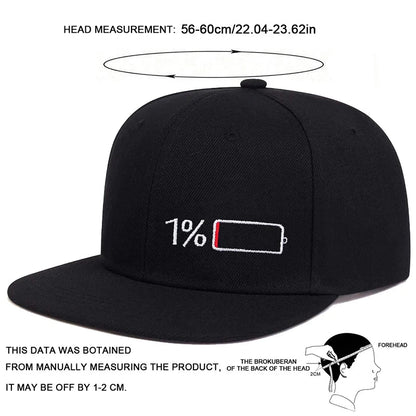 Unisex Battery Embroidery Hip-hop Hats Spring Autumn Outdoor Adjustable Casual Baseball Caps Sunscreen Hat Good Vibrations