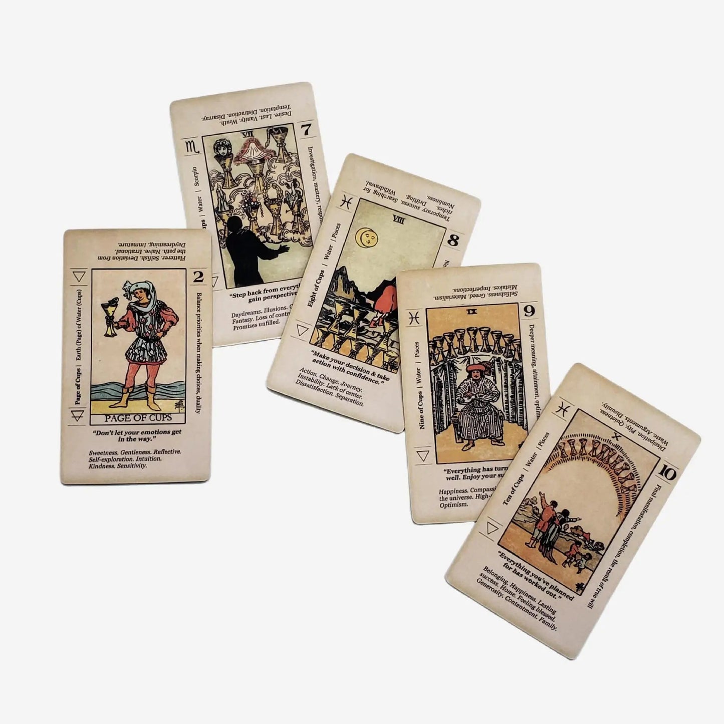 Meaning Tarot Card With Meaning On Them Beginner Tarot Keyword Antiqued Tarot Deck Learn Tarot 78 Cards For Party, Gift Good Vibrations