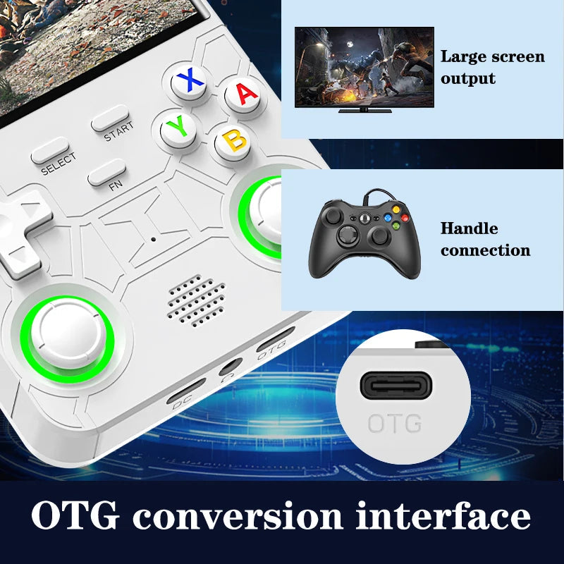 2025 R36 Ultra Open Source R36S Video Game Console Linux System 4.0 Inch IPS Screen  Portable Pocket Video Player 64G best Games Good Vibrations
