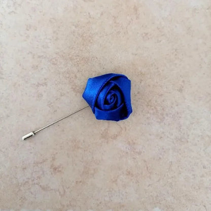Men Boutonnieres for Wedding Groom Corsage Lapel Pins Ribbon Roses Flower Mensuit Buttonhole Brooch Marriage Accessories Good Vibrations