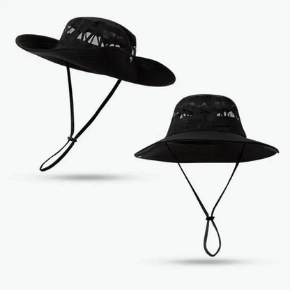 Summer Hats For Men Women Unisex Cowboy Hat Big Brim Fishing Hat Outdoor Fisherman Cap Sunscreen Mountaineering Hiking Sun Hat Good Vibrations