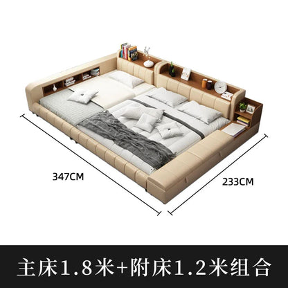Headboards Double Bed Waterproof Minimalist Multifunctional Luxury Bed Japanese Nightstands Mobili Per La Casa Bedroom Furniture Good Vibrations