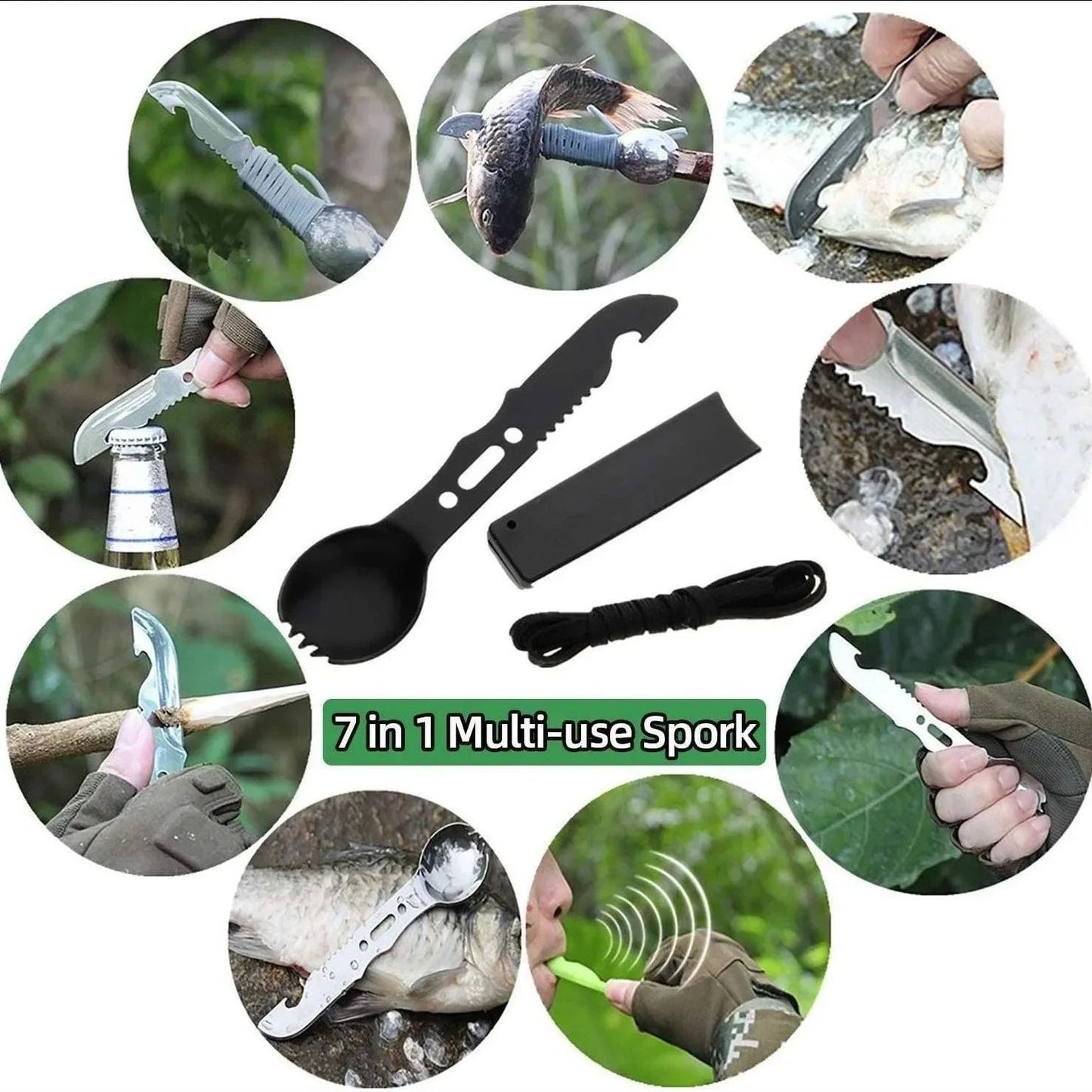 Survival Kit military Camping Multifunction Defense Equipment First Aid SOS for Wilderness Adventure With knife Thermal Blanket Good Vibrations