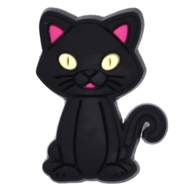 Shoe Charms for Crocs Accessories Cute cat Shoes Charm for Croc Decorations Pins Men Accessory Jeans Woman Clogs Clips Badges ﻿ Good Vibrations