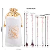 Magic Wand Makeup Brushes Set - 5pcs Foundation Blending Blush Eyeshadow Lip Powder Brush Beauty Tools Good Vibrations