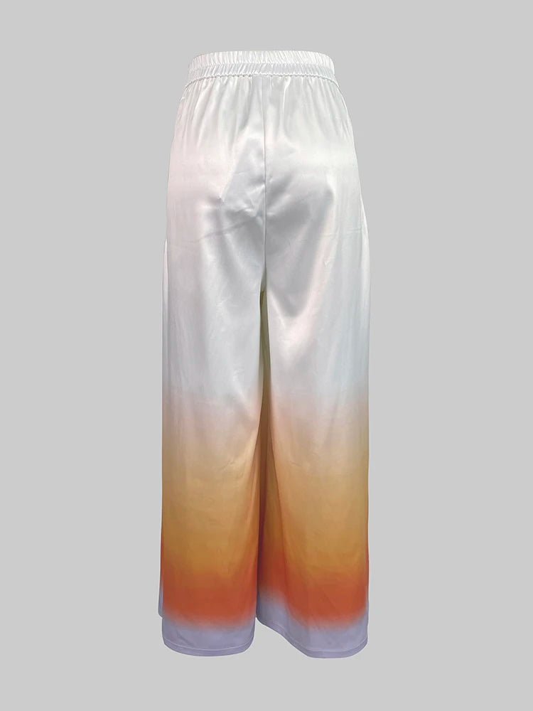 Beautyblue Gradient Suit Pants Pleated Pant for Women 2025 New Elegant High Waisted Loose Pocket Fashion Long Commuter Trousers Good Vibrations