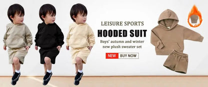 Baby Clothes 2025 New Children's Little Bear Long Sleeve Set Boys and Girls' Letter Sweater Pants Two Piece Set Simple Sportswea Good Vibrations