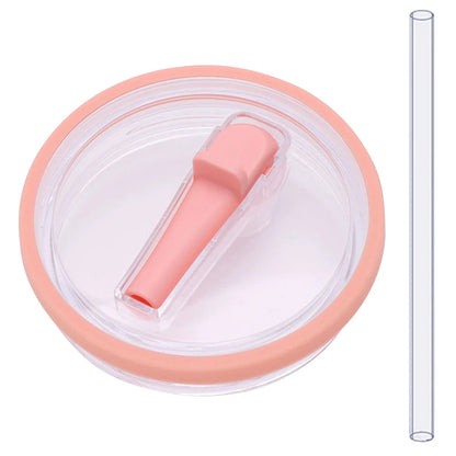 40Oz Tumbler Flip Straw Lid Replacement Spill Proof Resistant Tumbler Lid Reusable Spray Proof Tumbler Cover for stanley Cug Good Vibrations Adult Super Store