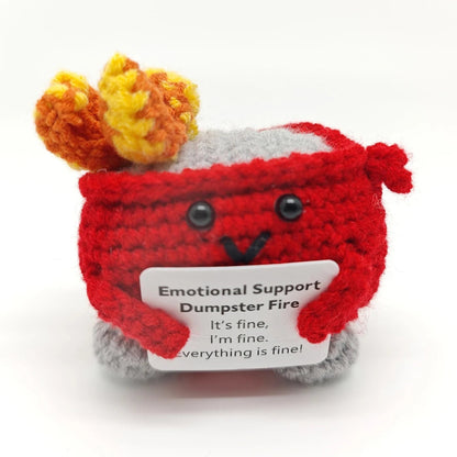 1pc Emotional Support Gifts, Handmade Creative Plush Desktop Decoration Ornaments, Interesting Mini Cute Home Furnishings Decoration, Gifts Suitable for Holiday and Birthday to Encourage Friends, Home Decorations Good Vibrations