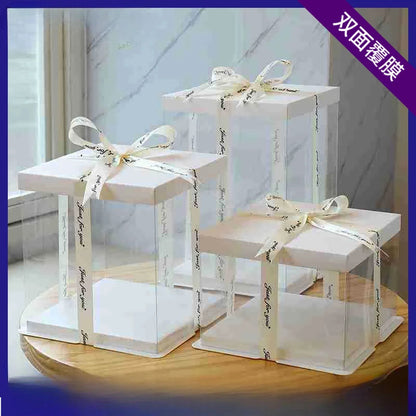 10 Set Clear Gift Box Cake Candy Chocolate Packaging Display Boxes PET Plastic Wedding Birthday Favor Holder Flower Diy Box Good Vibrations