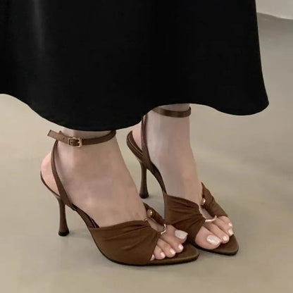 Sexy Super-high Heels Women Sandals Fad Pointed Toe Heeled Shoes 2025 Summer Stilettos Pumps Elegant Slingback Chaussures Femme Good Vibrations