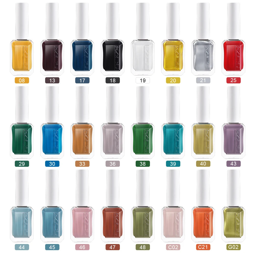 KADS 24 Colors Stamping Nail Polish Black White Gold Silver Nail Art Printing Varnish for Stamp Plate Nail Polish Lacquers Good Vibrations