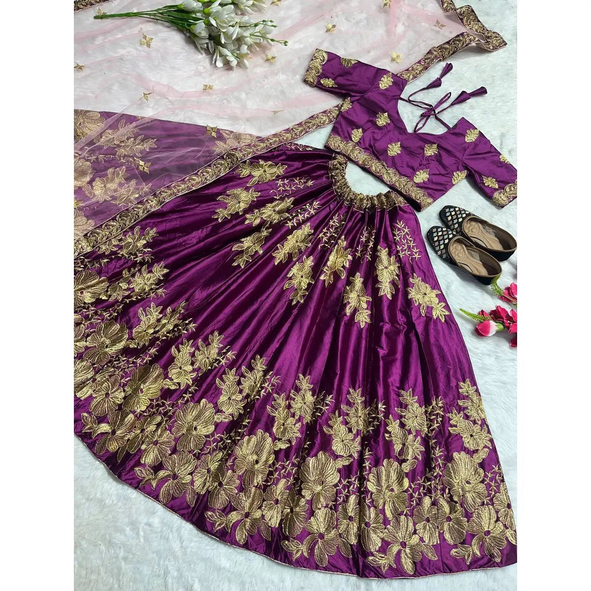 Beautiful Wedding Party Wear Lehenga Choli with Dupatta Elegant Wedding Dresses Good Vibrations