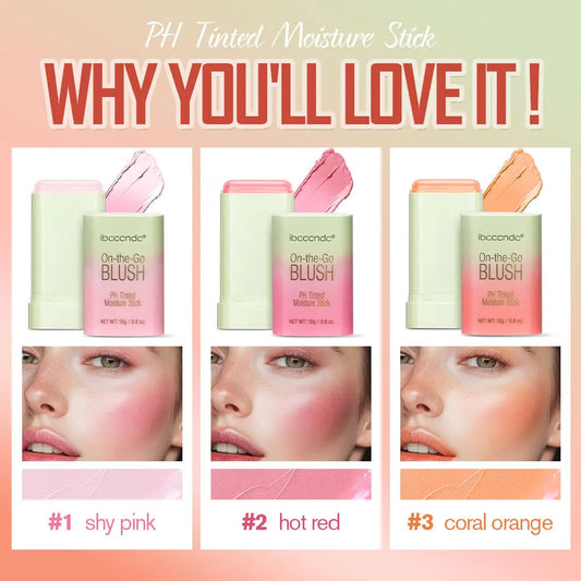 Temperature Change 3-in-1 Cheek Lip Tinted pixiBlush Stick Temperature Change Blush Makeup Products Cosmetic Palette Stick Face Good Vibrations