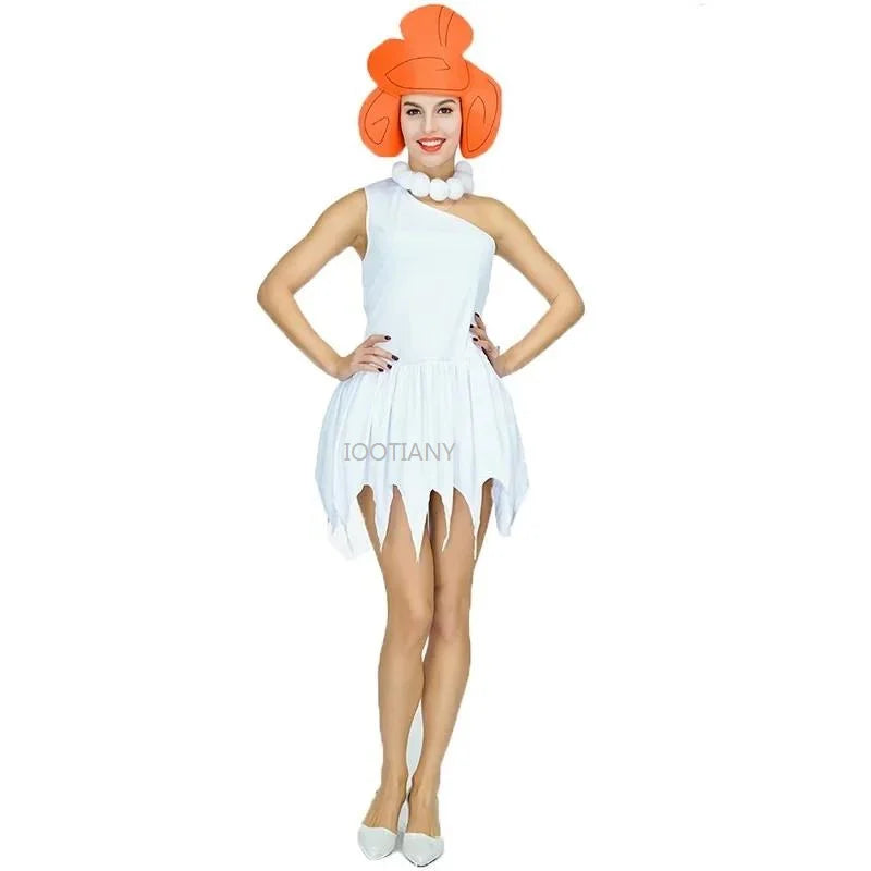 Primitive Role Play Party Costumes Primitives Wilma Flintstone Adult Cos Parent-children Clothes Savage Stage Performance Outfit Good Vibrations