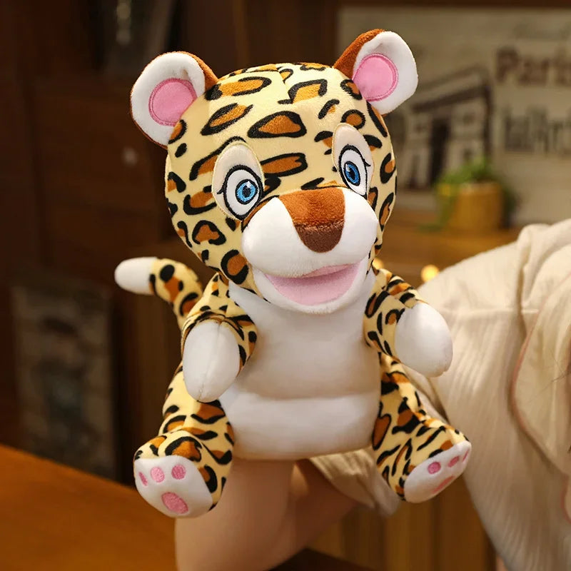 Stuffed Plush Animals Toys Hand Finger Puppet Kawaii Dolls Educational Baby Toys Learning & Education Monkey Tiger Children Gift Good Vibrations