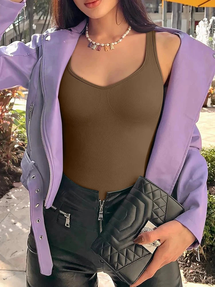 Style Sexy Casual Ladies Jumpsuit Bandage Backless Seamless Hot Spring Vacation Women's Bodysuit Good Vibrations