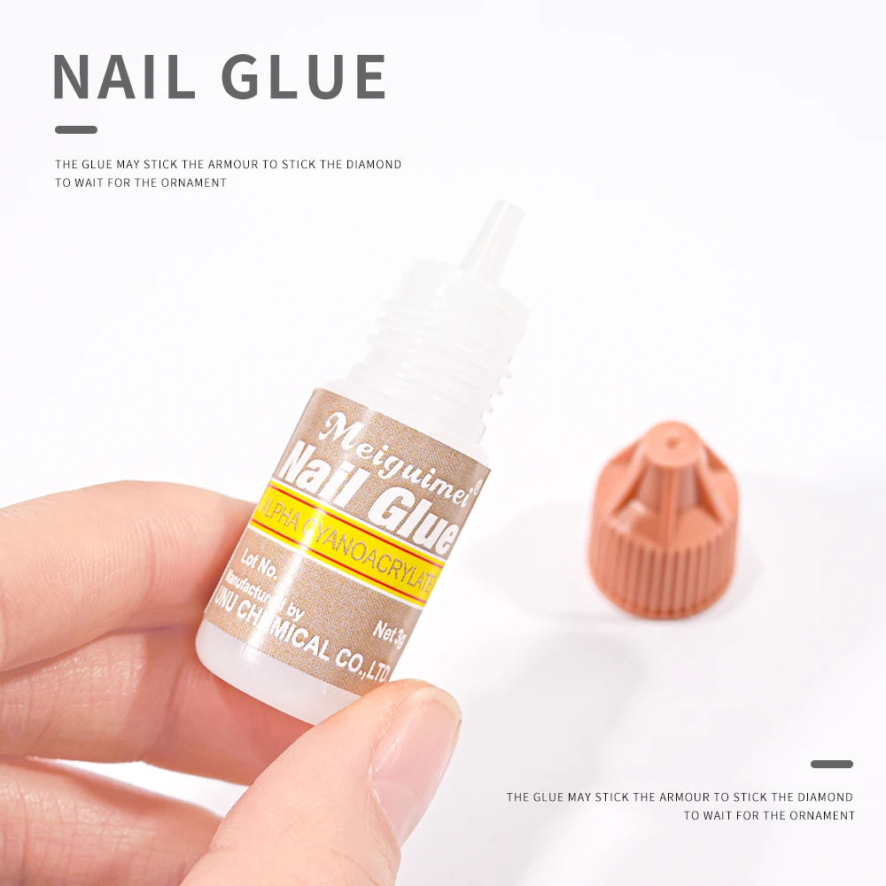 10/5/1pcs Extra-Strong Nail Glue Quick Dry Nail Tips Adhesive Acrylic Nail Glue Professional DIY Rhinestone False Nail Glue Good Vibrations