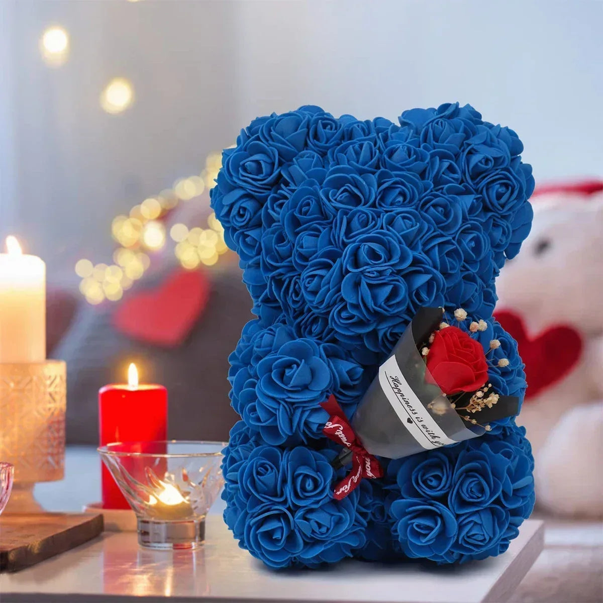 Rose Teddy Bear Artificial Flower Anniversary Valentines Day Birthday Gift Mothers Day Mom Gifts Girlfriend Birthday Gifts Women Good Vibrations