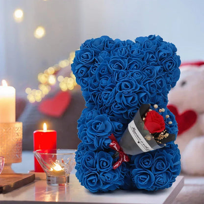 Rose Teddy Bear Artificial Flower Anniversary Valentines Day Birthday Gift Mothers Day Mom Gifts Girlfriend Birthday Gifts Women Good Vibrations