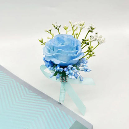 Bridal Bouquet Flowers Bridesmaid Wedding Accessories Blue Artificial Roses Bridal Bouquets Wedding Decoration Marriage Good Vibrations