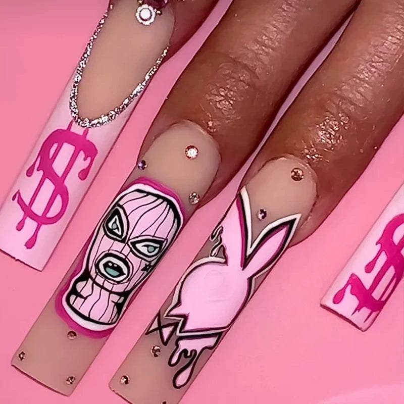 3D Money Dollar Sign Design Nail Art Sticker Decals Self Adhesive Manicure Tips Wraps Decoration Sliders for Nails Good Vibrations