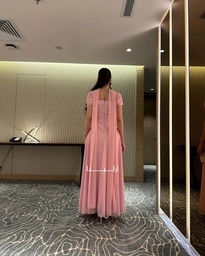 Customized Evening Dresses Woman Elegant Party Dresses for Women Luxury Women Evening Dress Square Collar Prom Dress 2025 Pink Good Vibrations