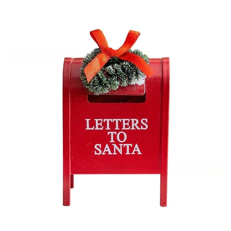 Christmas Iron Mail Box Pendant Christmas Tree Decoration Desktop Landscape Festival Atmosphere Decoration Good Vibrations