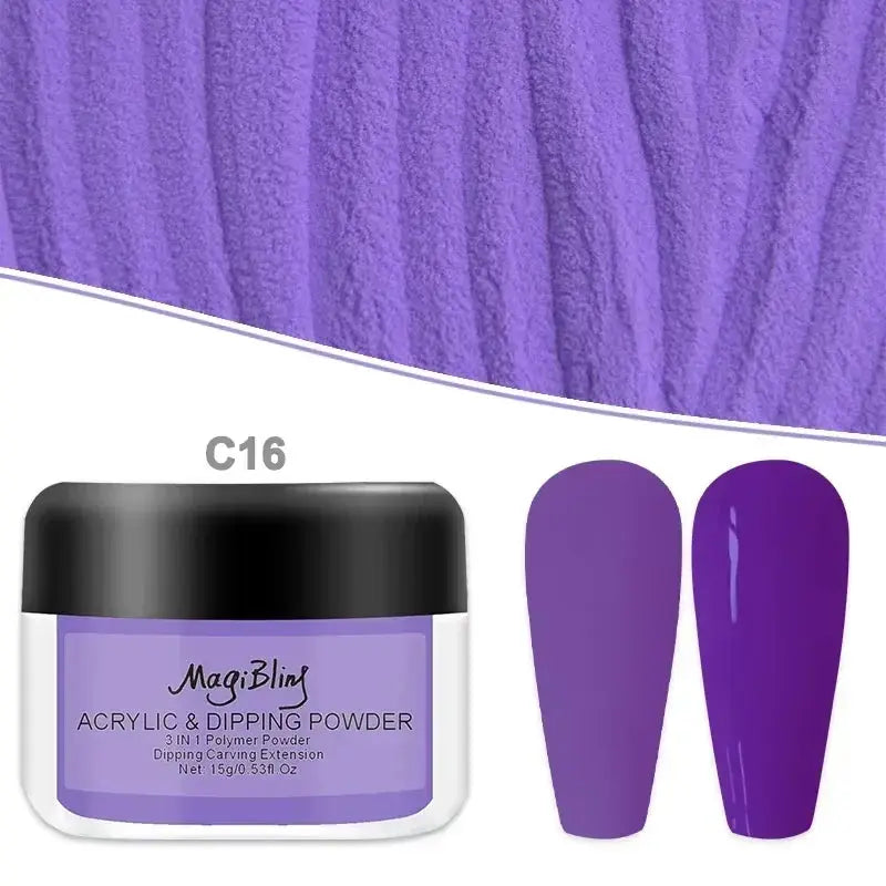 15g Acrylic Powder Light Color Carving Nail Polymer Tip Extension Crystal Powders Manicure Professional Nails Art Accessories Good Vibrations