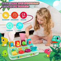 Pop Up Animal Toy, Interactive Baby Toys for 1-3 Year Olds, Montessori Cause & Effect Toys, Early Learning Toys for Toddlers Good Vibrations
