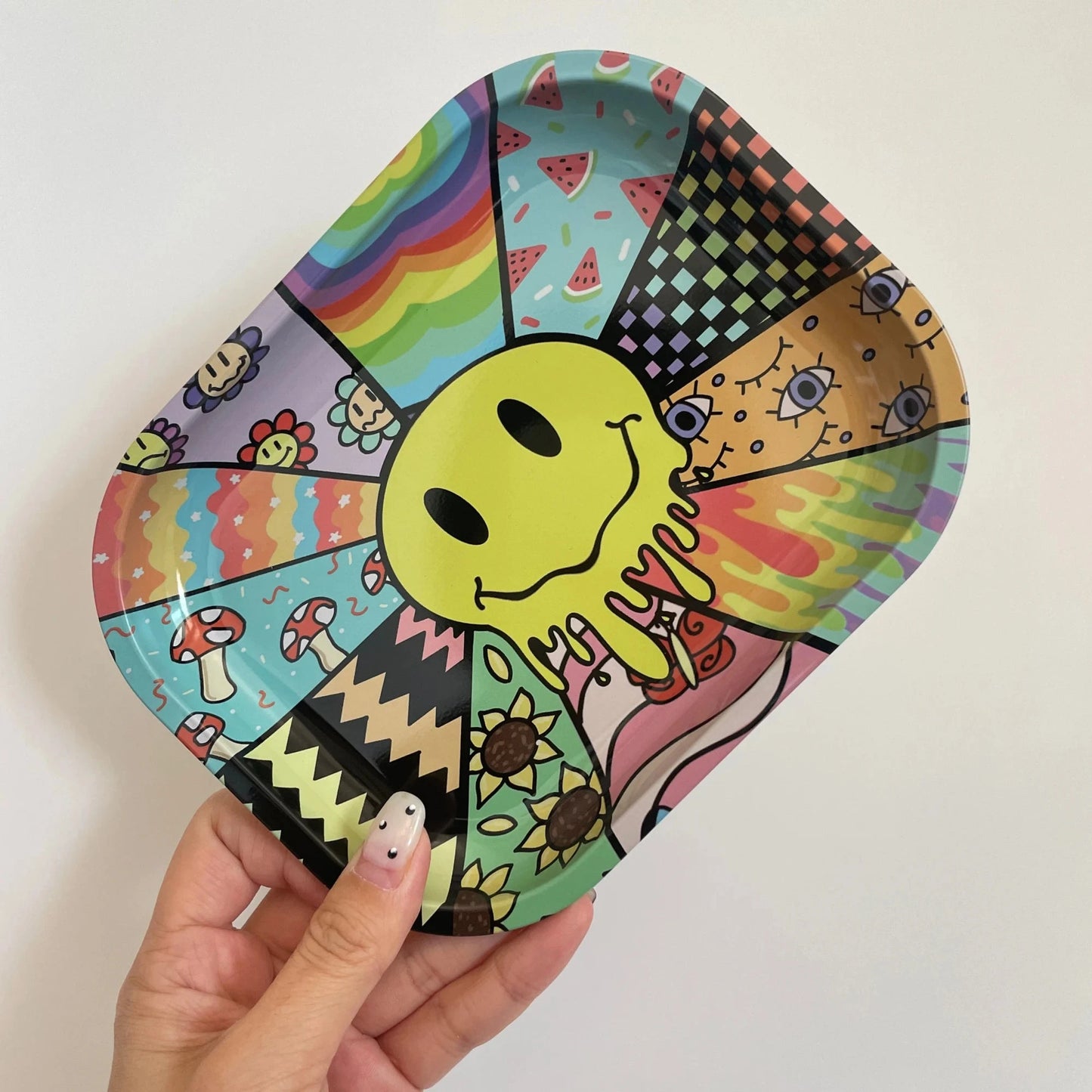 7x5.5inch Rolling Tray Tobacco Smoke Accessories Good Vibrations