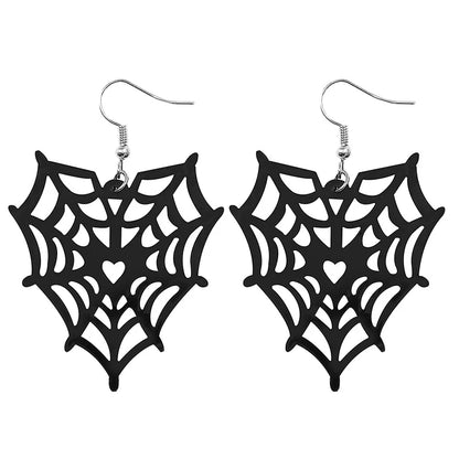 Halloween Dangle Earring With Cartoon Ghost Skeleton Coffin Clown Design Adorable Halloween Women Gift Good Vibrations