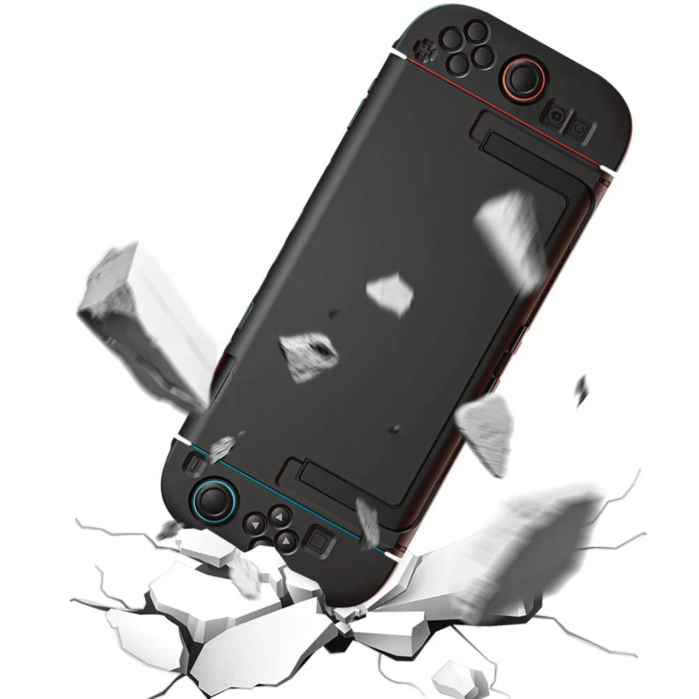 New Portable Silicon Case with Stand Protective Case Sleeve Handle Grip Cover Protective Shell for Switch 2 Game Accessories Good Vibrations