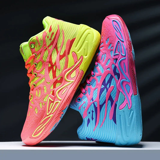 Basketball Shoes Men Field Training High-top Comfortable Non-slip Sports Footwear Luxury Lace-up Flat Sneakers for Men Good Vibrations