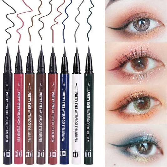 Professional Fast Dry Smooth Waterproof Eyeliner Pencils Eyes Brown Black Color Pigments Liquid Eye Liner Pen Make Up Tools Good Vibrations
