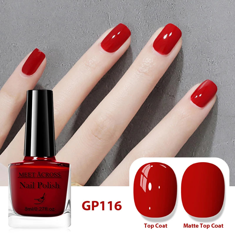 8ml Peel Off Water-Based Nail Polish Red Nails Fast Drying Long-Lasting Nail Art Polish DIY Design No Need Lamp Cure Manicure Good Vibrations